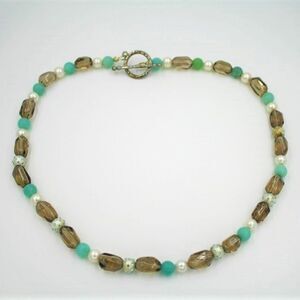 𝅺smokey Quartz and Amazonite Necklace